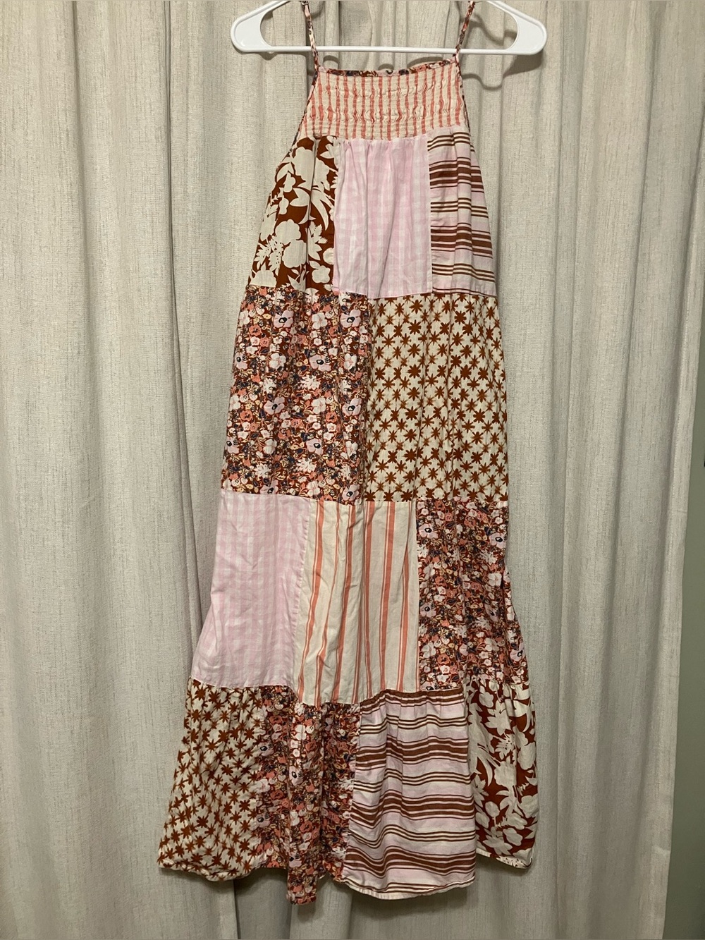 Patchwork midi dress